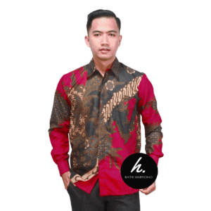 Kemeja Batik mahesa marun